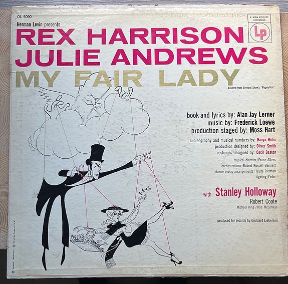 My Fair Lady LP-levy – alkuperäinen Broadway-musikaali