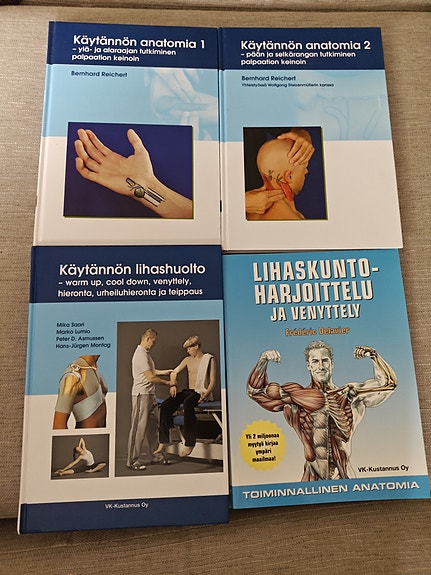 Anatomia ja lihashuolto kirjoja