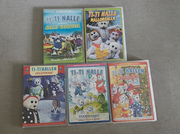 Ti-Ti Nalle DVD-paketti 5 kpl
