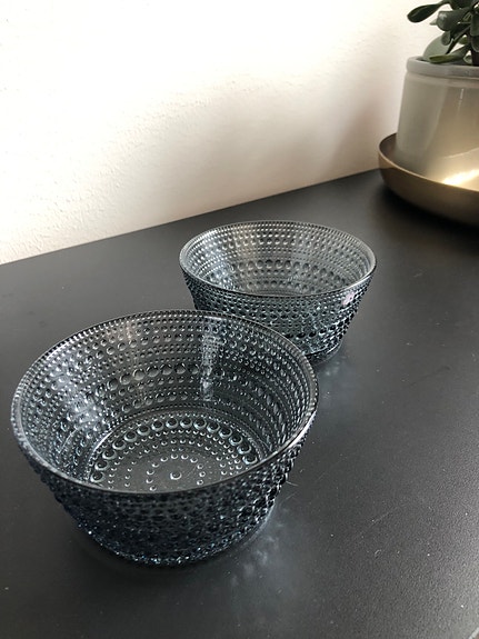 Iittala Kastehelmi kulhot tummanharmaa 2kpl.