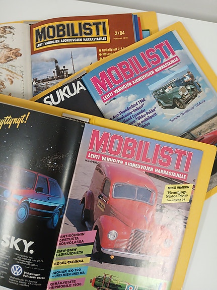 Mobilisti-lehti 1984-87 (24 lehteä + 3 kansiota)