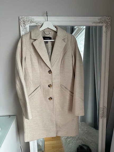 Vero Moda beige villakangastakki XS
