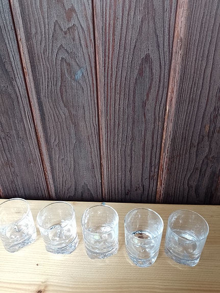 Iittala Gaissa snapsilasit 4cl. 5 kpl. Tapio Wirkkala