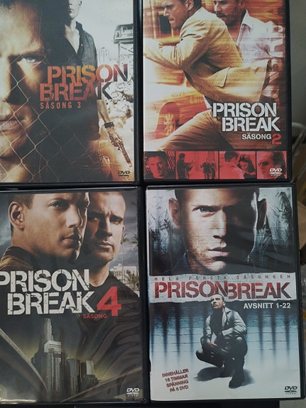 Prison Break DVD-boksit kaudet 1–4 + The Final Break