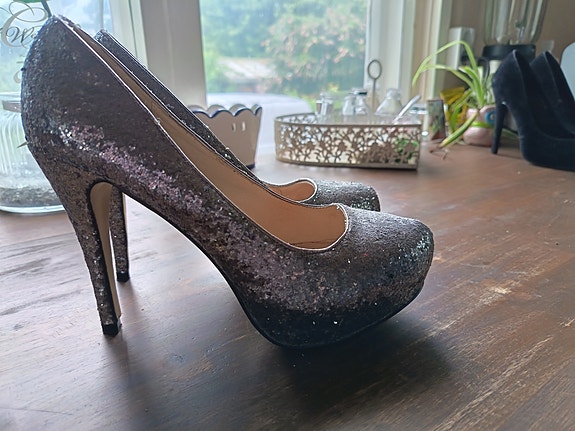 Bianco Footwear glitterikorkokengät, koko 39