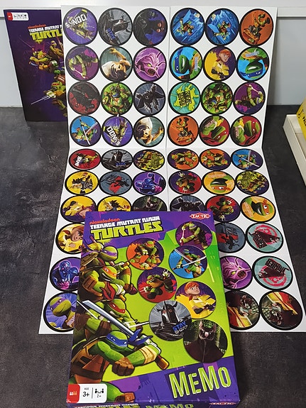 Teenage Mutant Ninja Turtles Memo peli (6 eri peliä)