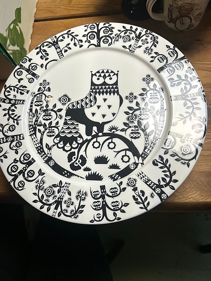 8kpl Iittala taika lautanen 30cm musta