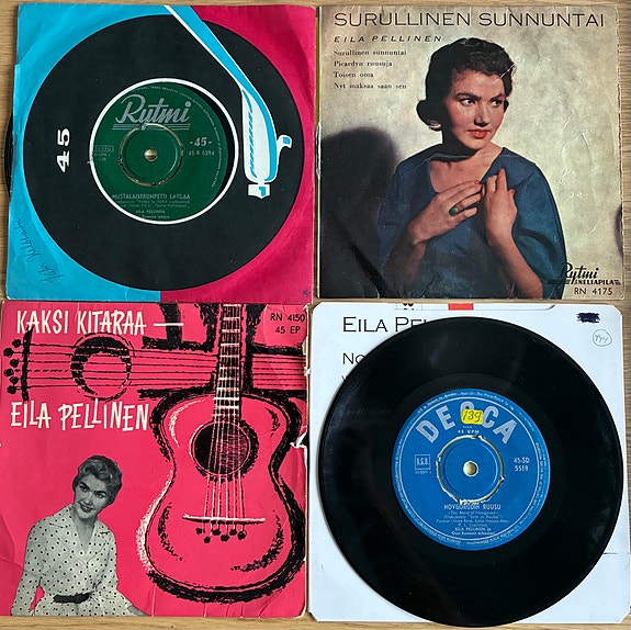 Eila Pellinen 7" singlelevyjä, Decca ja muut