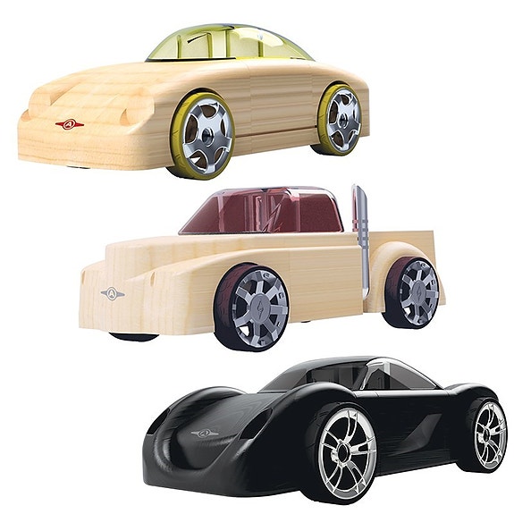 uusi rakennussarja Automoblox puinen auto 3 kpl