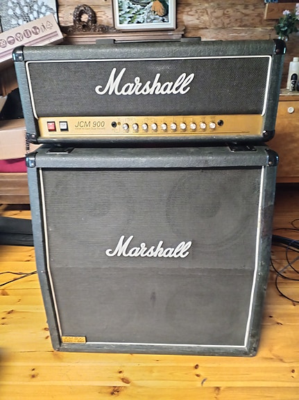 Marshall JCM 900 100w hi gain dual reverb + JCM 800 bass-1984  kaappi