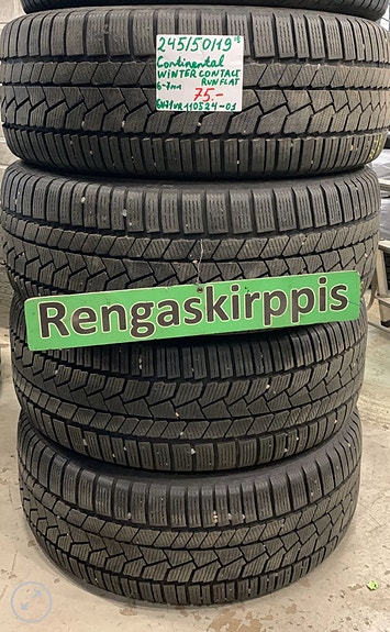 4kpl 245/50R19 Continental WinterContact Runflat kesä 6-7mm