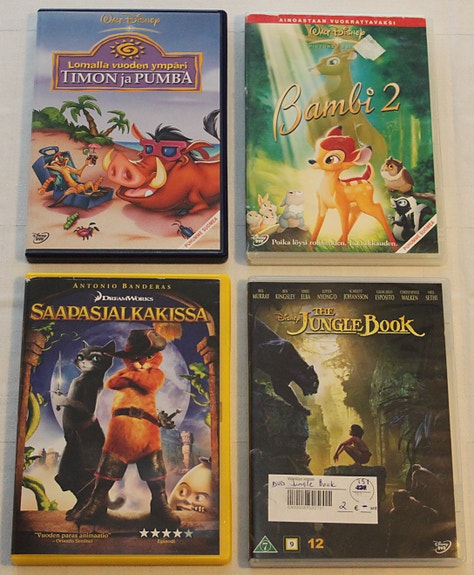 Lasten DVD-paketti (4 kpl)