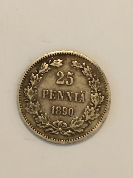 25 penniä 1890