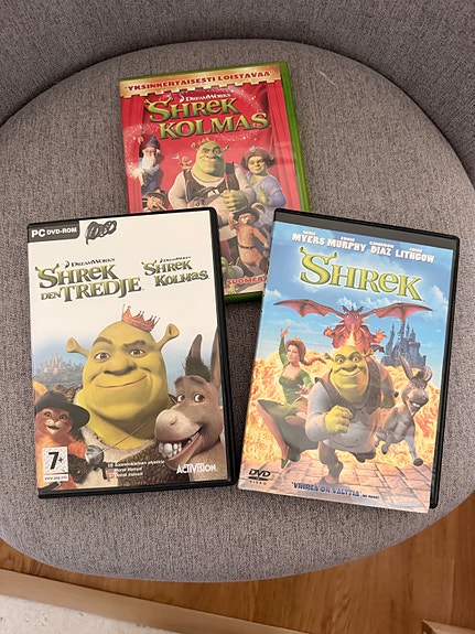 Shrek DVD-elokuvat ja Xbox 360 -peli