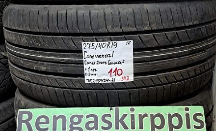 1kpl 275/40R19 Continental ContiSportContact 5 kesä 8-9mm