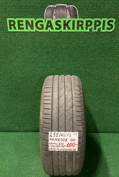 1kpl 235/40R19 Hankook Ventus Evo 96Y kesä uudenveroinen