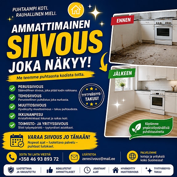 Muuttamassa? Jätä loppusiivous meille!