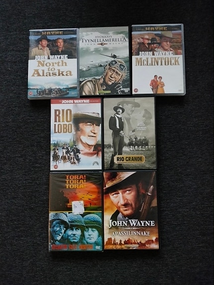 John Wayne elokuvat DVD x 7 kpl