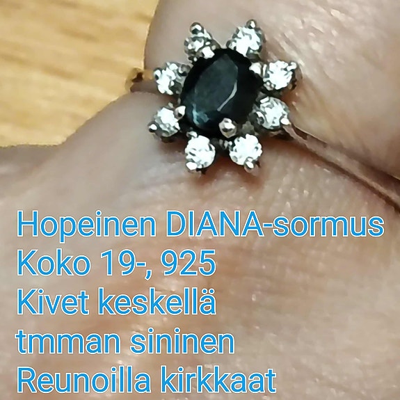 Hopeinen DIANA-sormus