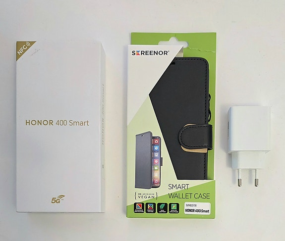 Uusi Honor 400 Smart 5G, tarvikkeineen