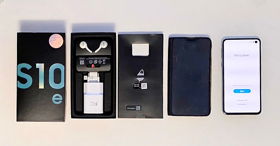 Galaxy S10e 4G Dual SIM tarvikkeineen