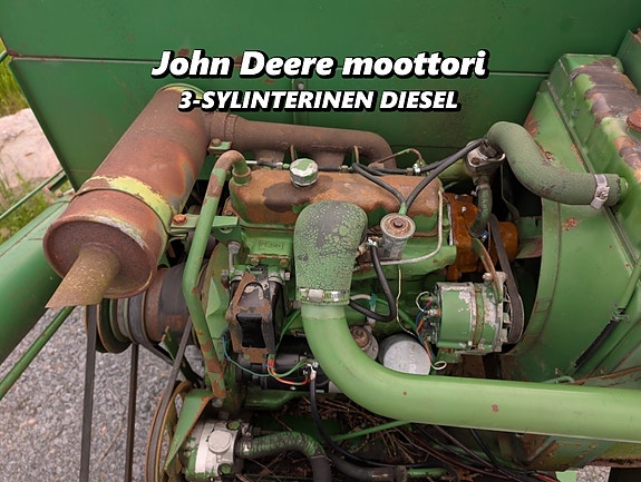 John Deere 3164 DZ02 moottori täydellinen 3-sylinterinen, katso video!