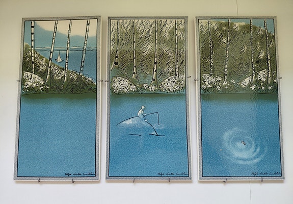Heljä Liukko-Sundström "Ihminen ja luonto" triptyykki