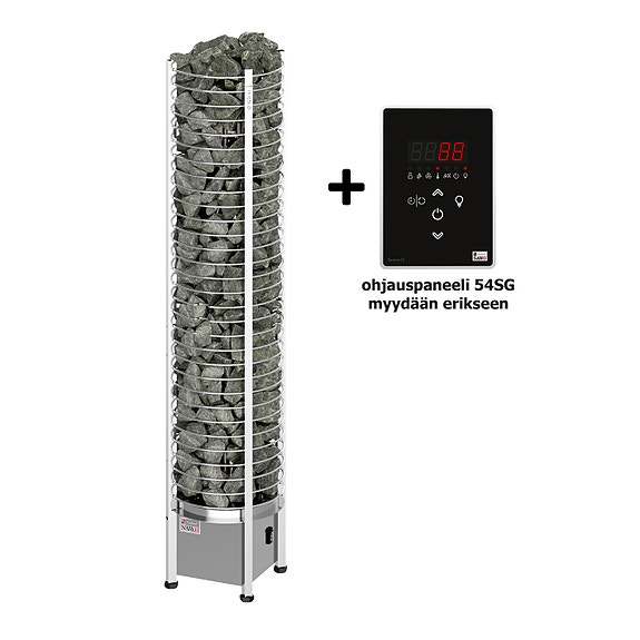 Sähkökiuas Sawo Tower Round Ni2 9 kW etäohjattava