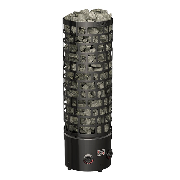 Sähkökiuas Sawo Aries Round Black 6 KW