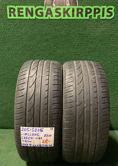 2kpl 205/50R16 LingLong GreenMax 87W kesä 4-4,5mm
