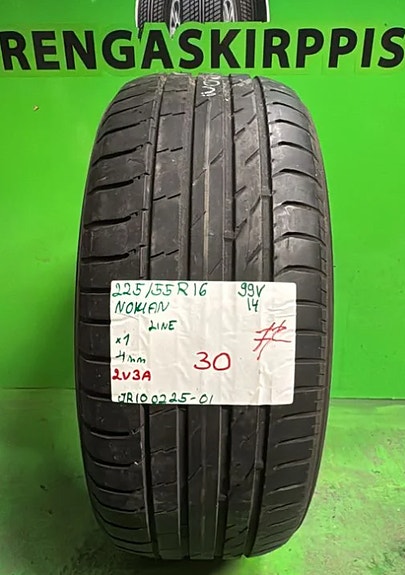 1kpl 225/55R16 Nokian Line 99V kesä 4mm