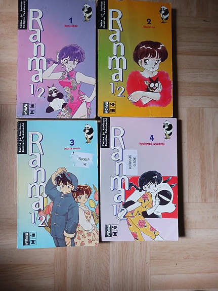 Ranma ½ manga kirjat 1–4 suomeksi