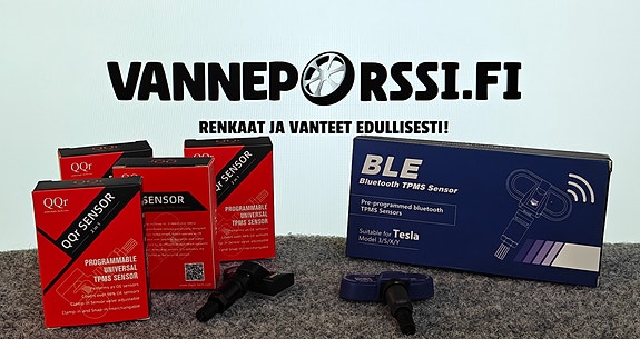 TPMS Rengaspaineanturit  autoosi valmiiksi ohjelmoituna!