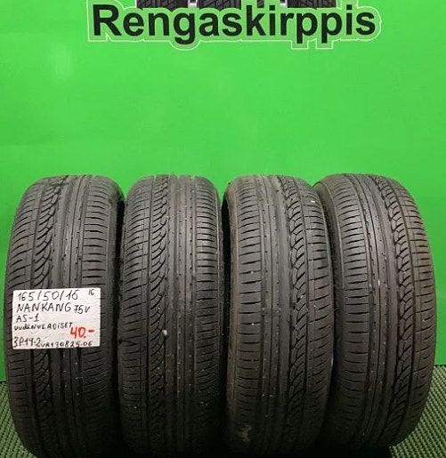 4kpl 165/50R16 Nankang AS1 75V kesä uudenveroiset