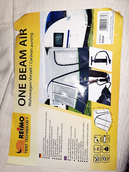 Reimo One Beam Air matkailuvaunun/-auton etuteltta