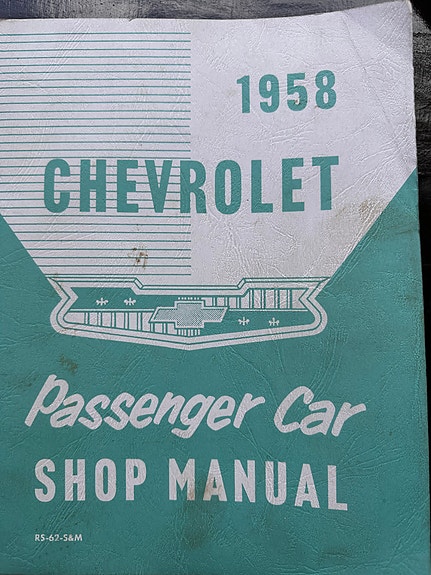 Chevrolet Passenger Car shop manual 1958 huoltokirja
