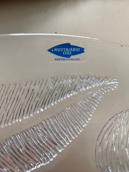 Iittala Nuutajärvi lasilautanen kirkas