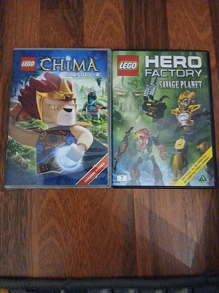 LEGO Chima ja LEGO Hero Factory Dvd levyt.
