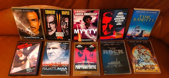 Dvd-Elokuvia Kummisetä Terrorists Killer Image Niilin Jalokivi Takaa-Ajettu yms
