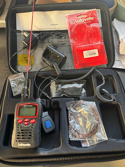 Lafayette Dc-70 micro vhf + tarvikkeet.