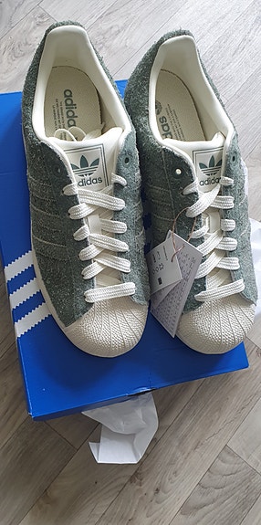 Adidas Original Superstar II Unisex - silver-coloured green/off whiye. 43 1/3