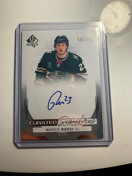 Upper Deck Marco Rossi /299 Curated Signatures Minnesota Wild