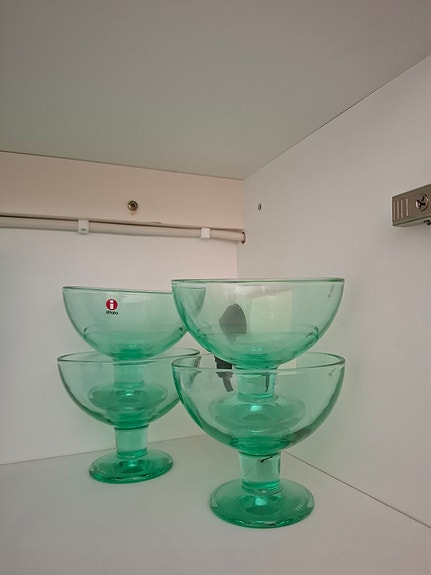 Iittala Verna jälkiruokakulhot vihreä