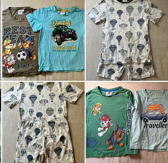 Poikien t-paidat koko 116, 110