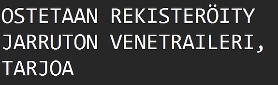 OSTETAAN JARRUTON VENETRAILERI
