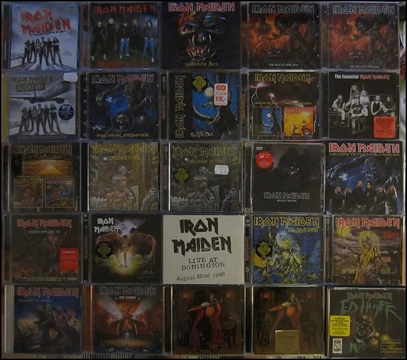 Erilaisia IRON MAIDEN cd:eitä