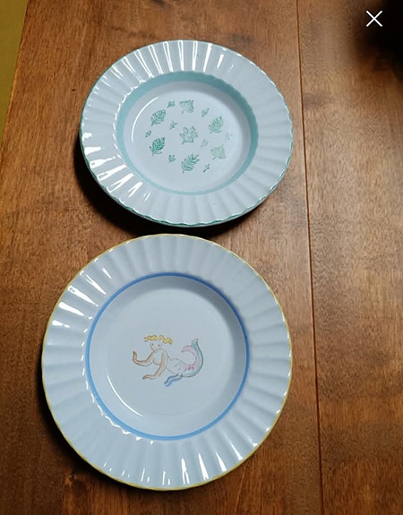 Vintage lasten lautaset