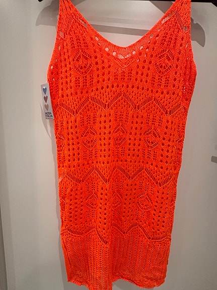 Mekko/toppi, näyttävä oranssi asu one size, joustaa (noin M)