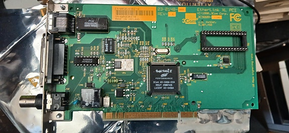 3Com EtherLink XL PCI (3C900B-COMBO) -verkkokortti (Retro)