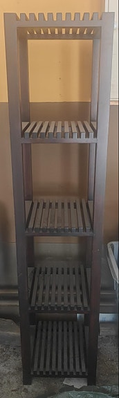 Hyllykkö tumman ruskea hylly 157cm 35x35cm